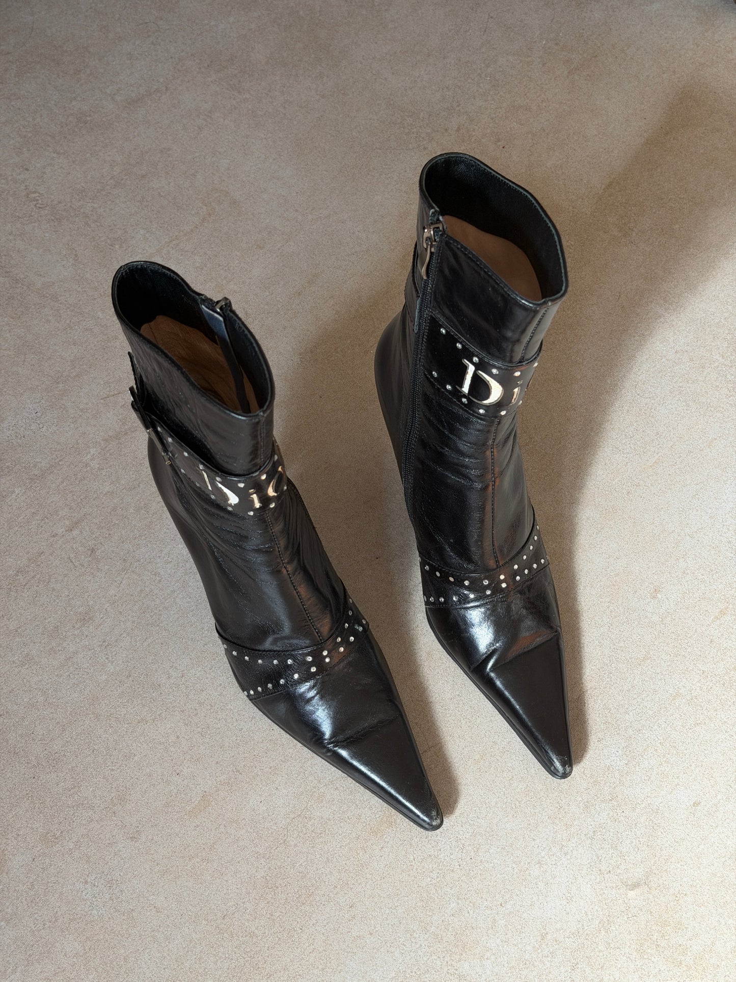 dior fall winter 2003 leather boots