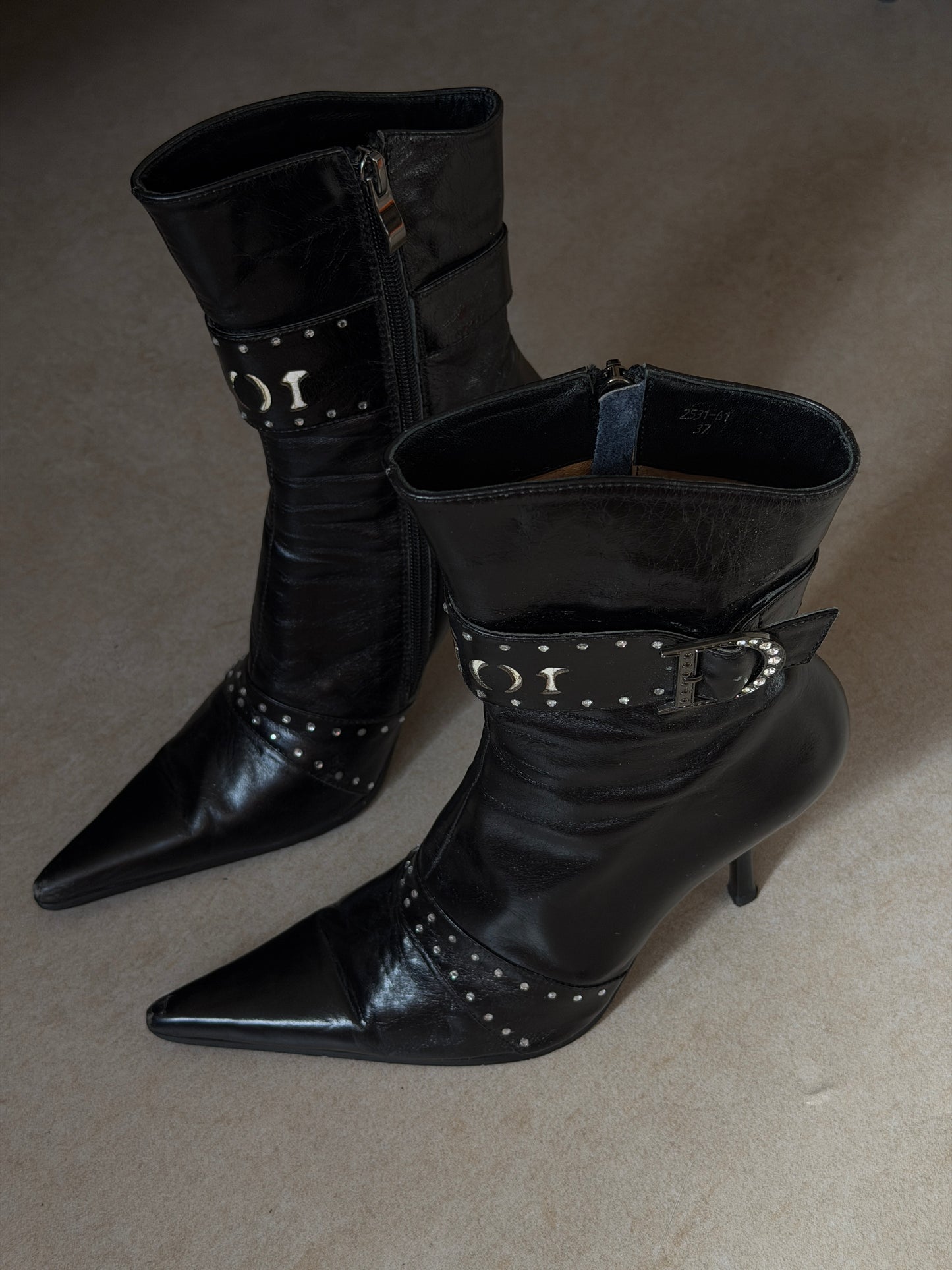 dior fall winter 2003 leather boots