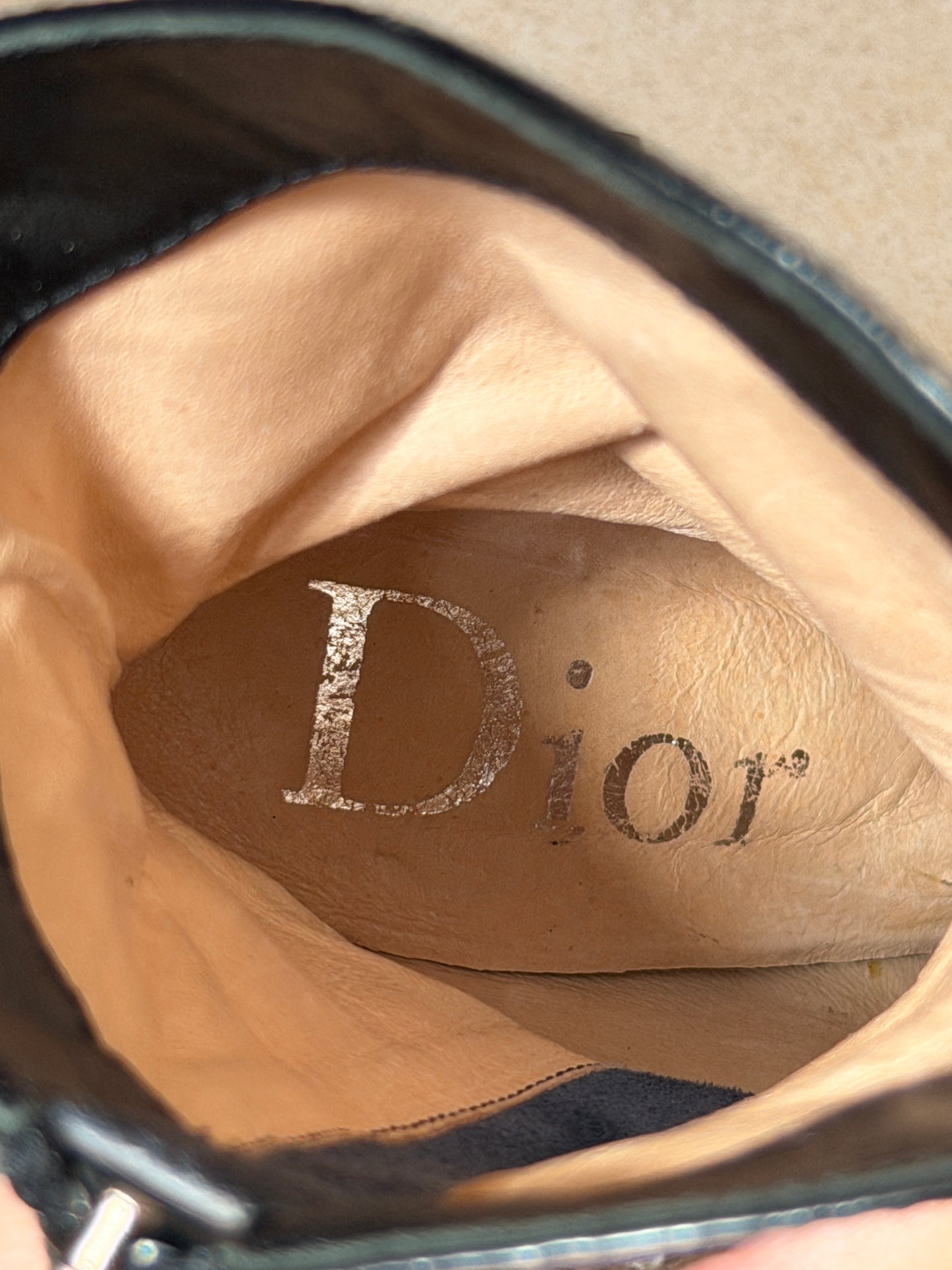 dior fall winter 2003 leather boots