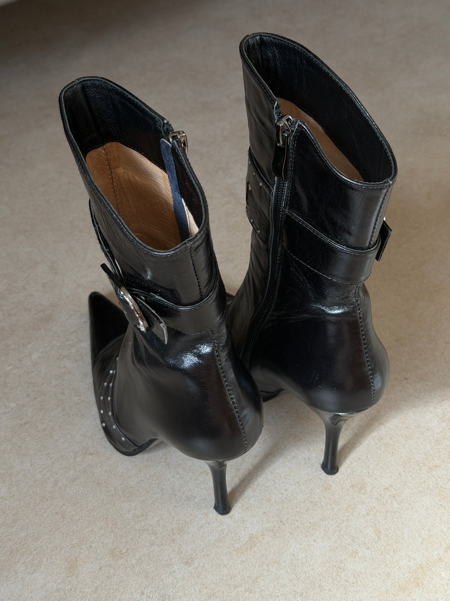 dior fall winter 2003 leather boots