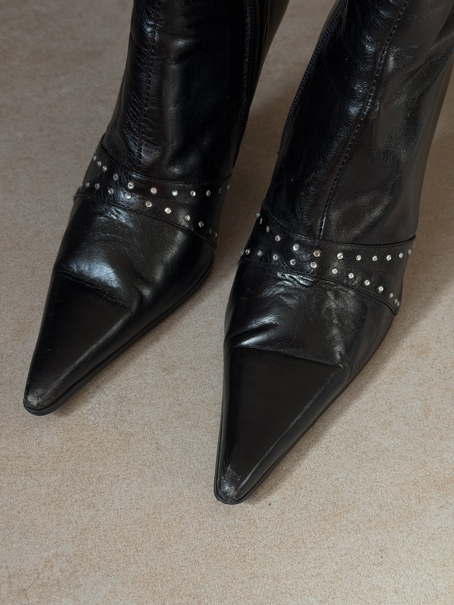 dior fall winter 2003 leather boots