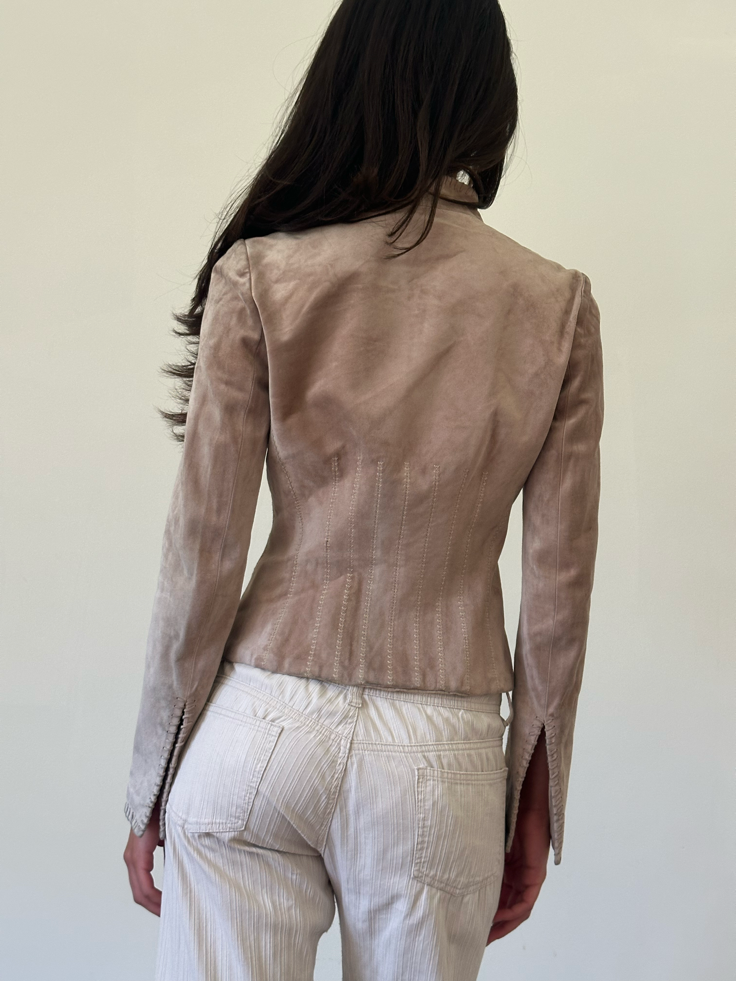 (permanent collection) alexander mcqueen ss 2003 suede jacket