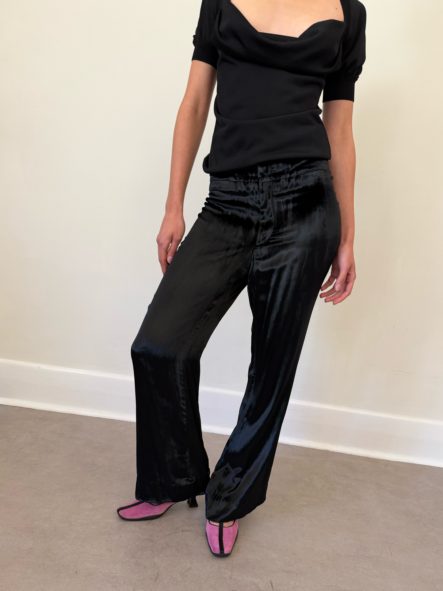 (permanent collection) gucci fw 1999 velour pants