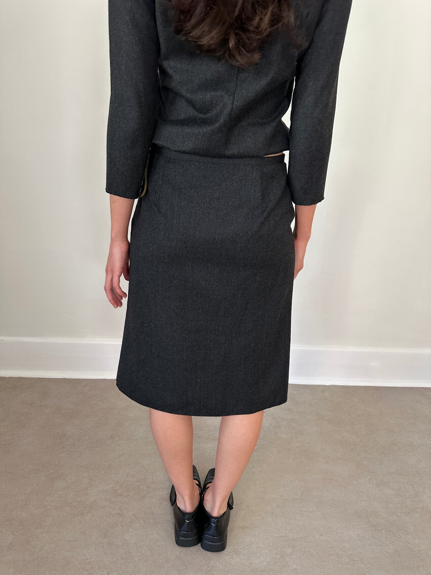 miu miu fw 1999 grey two-piece set