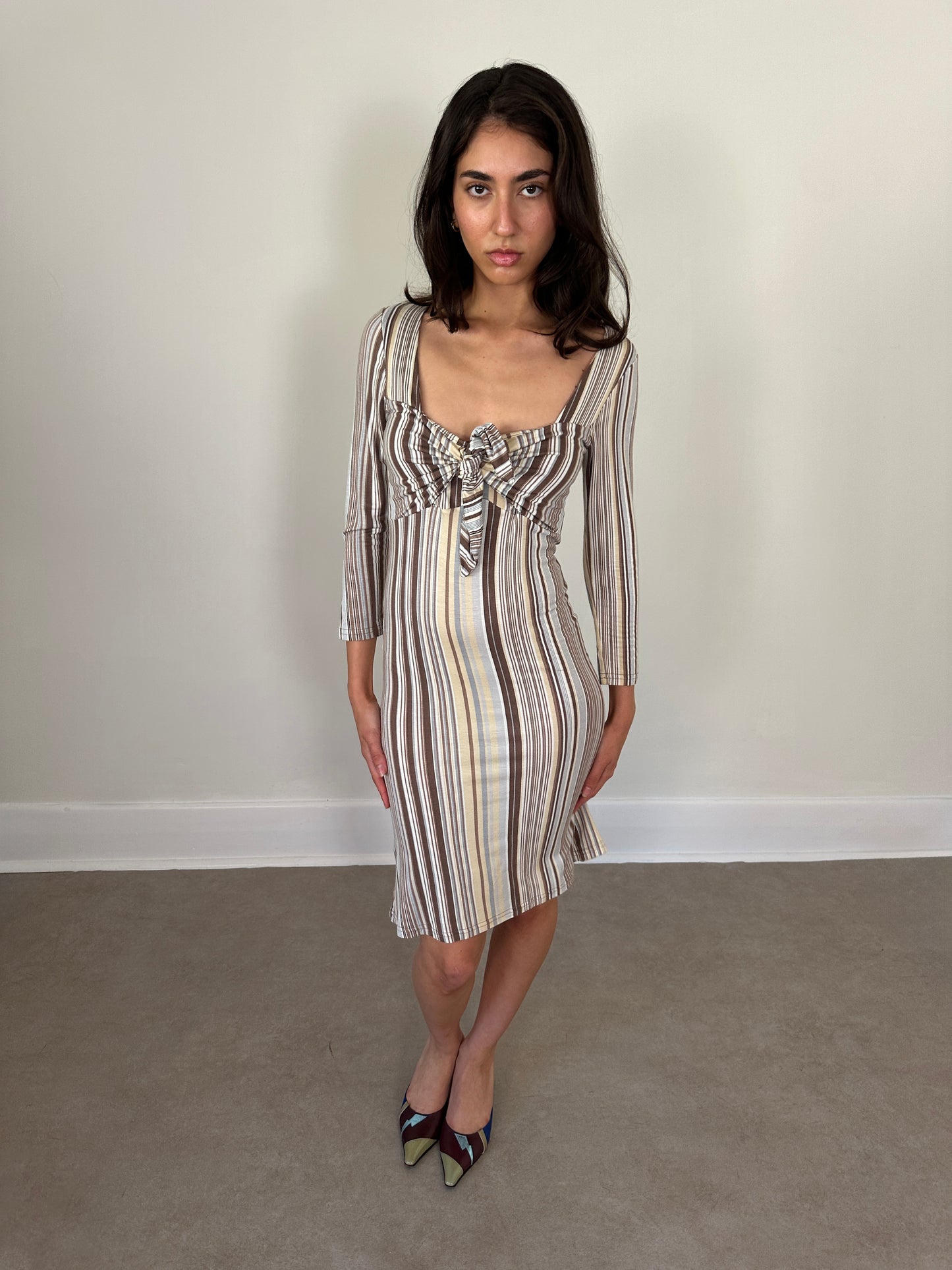 (rare) early 2000s fifilles paris striped bow dress