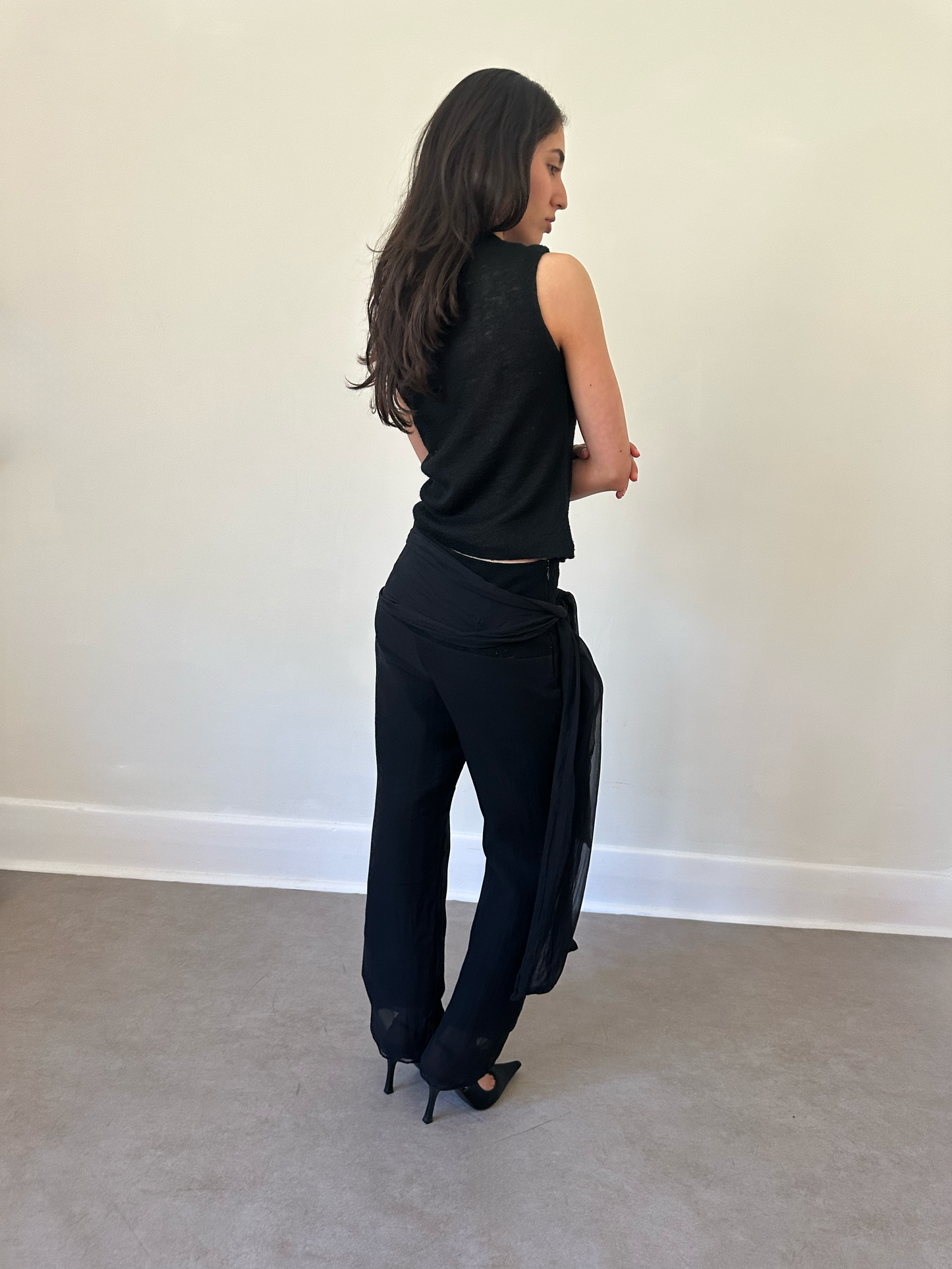 90s wool high neck top