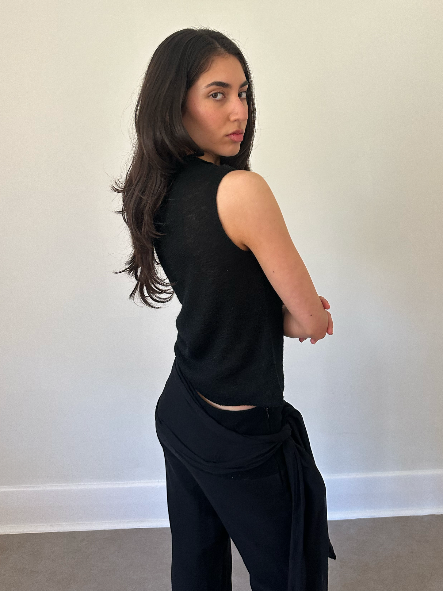 90s wool high neck top