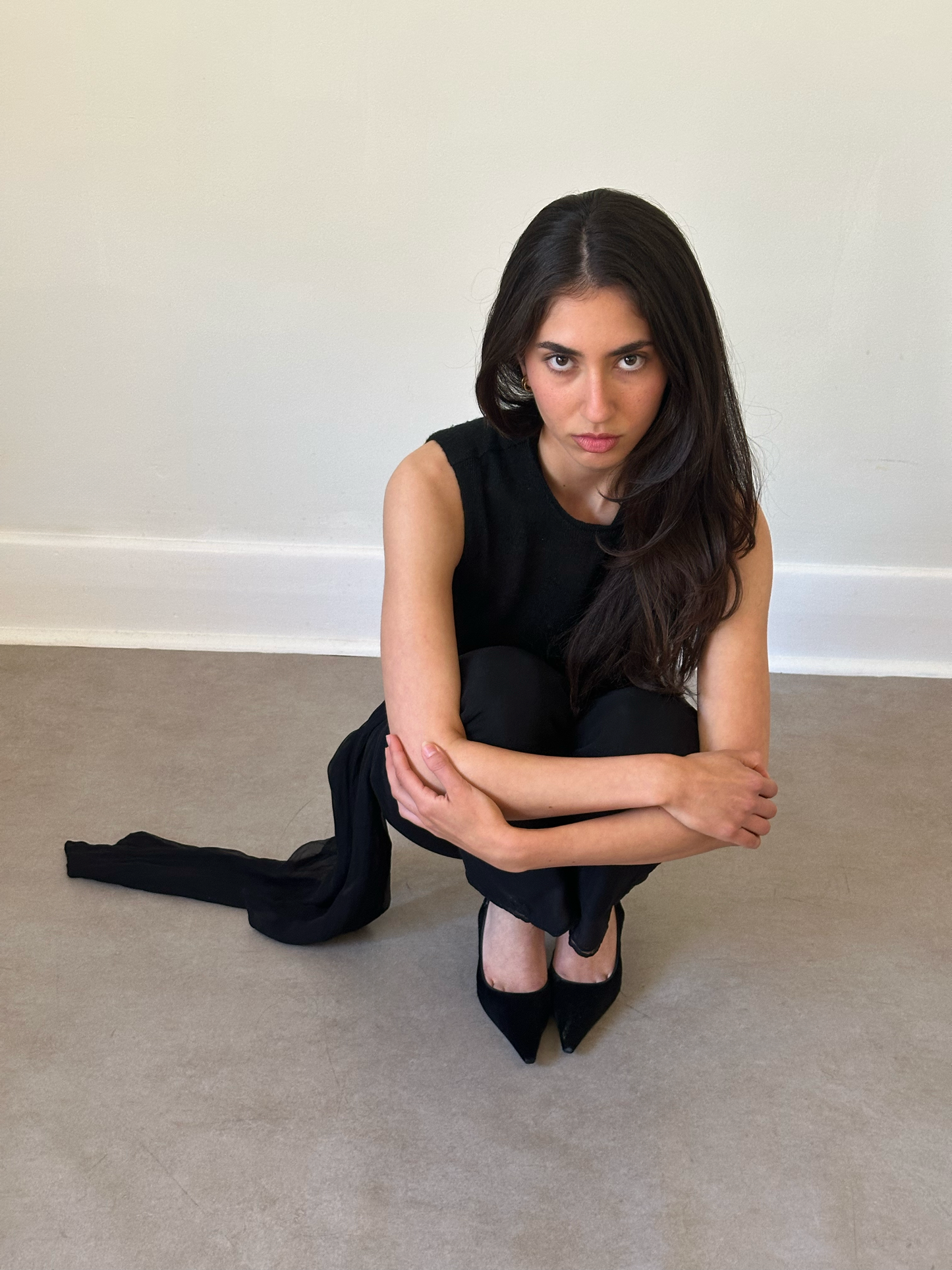 90s wool high neck top