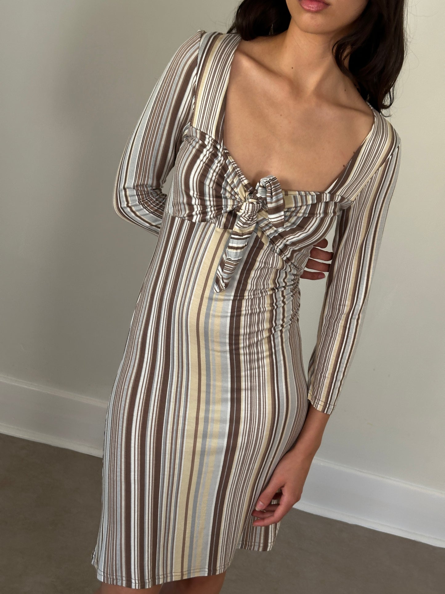 (rare) early 2000s fifilles paris striped bow dress