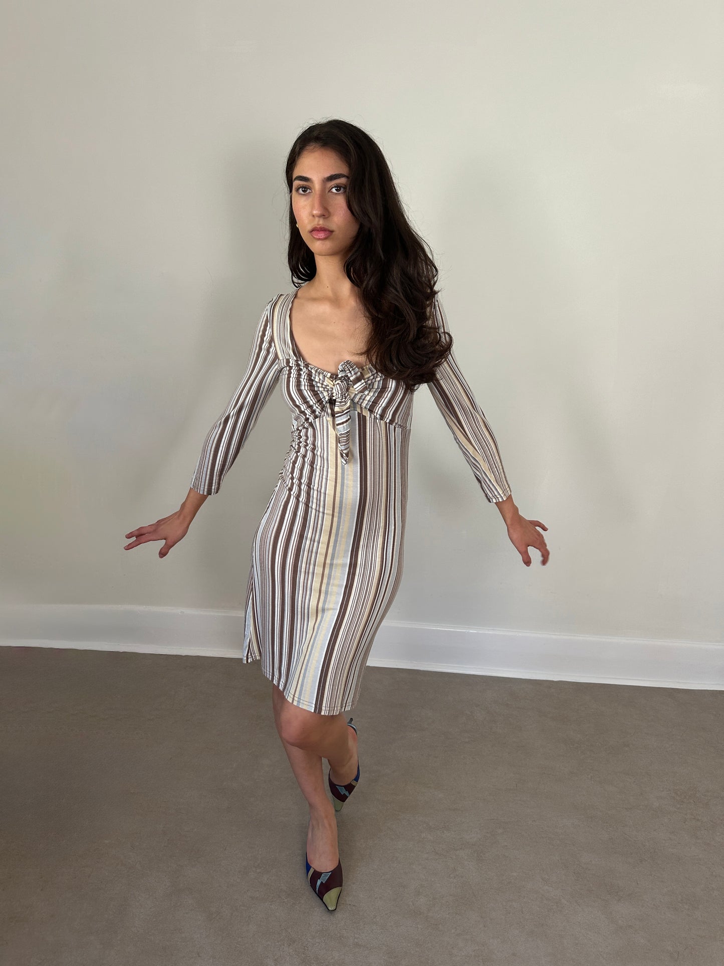(rare) early 2000s fifilles paris striped bow dress