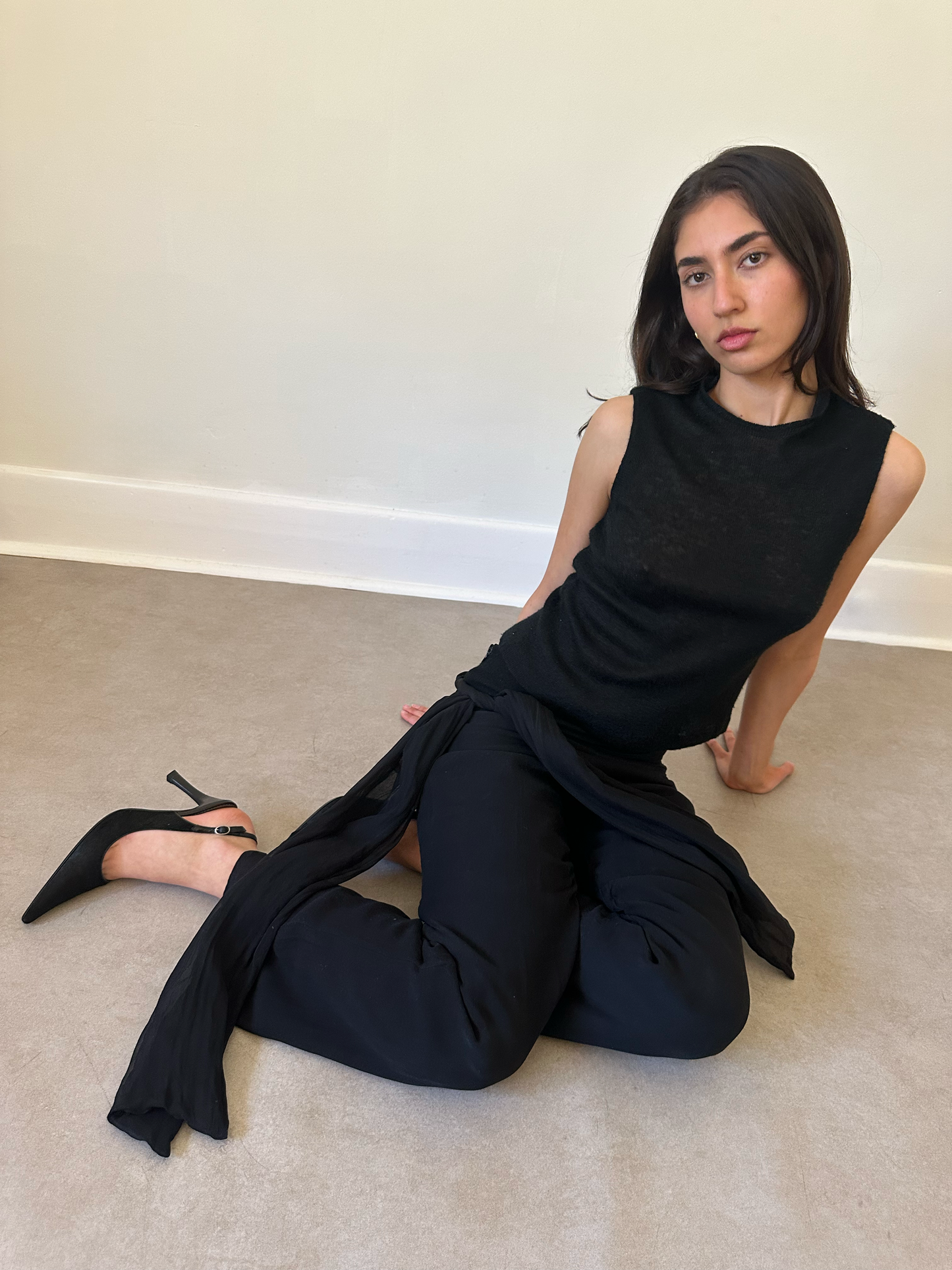 90s wool high neck top