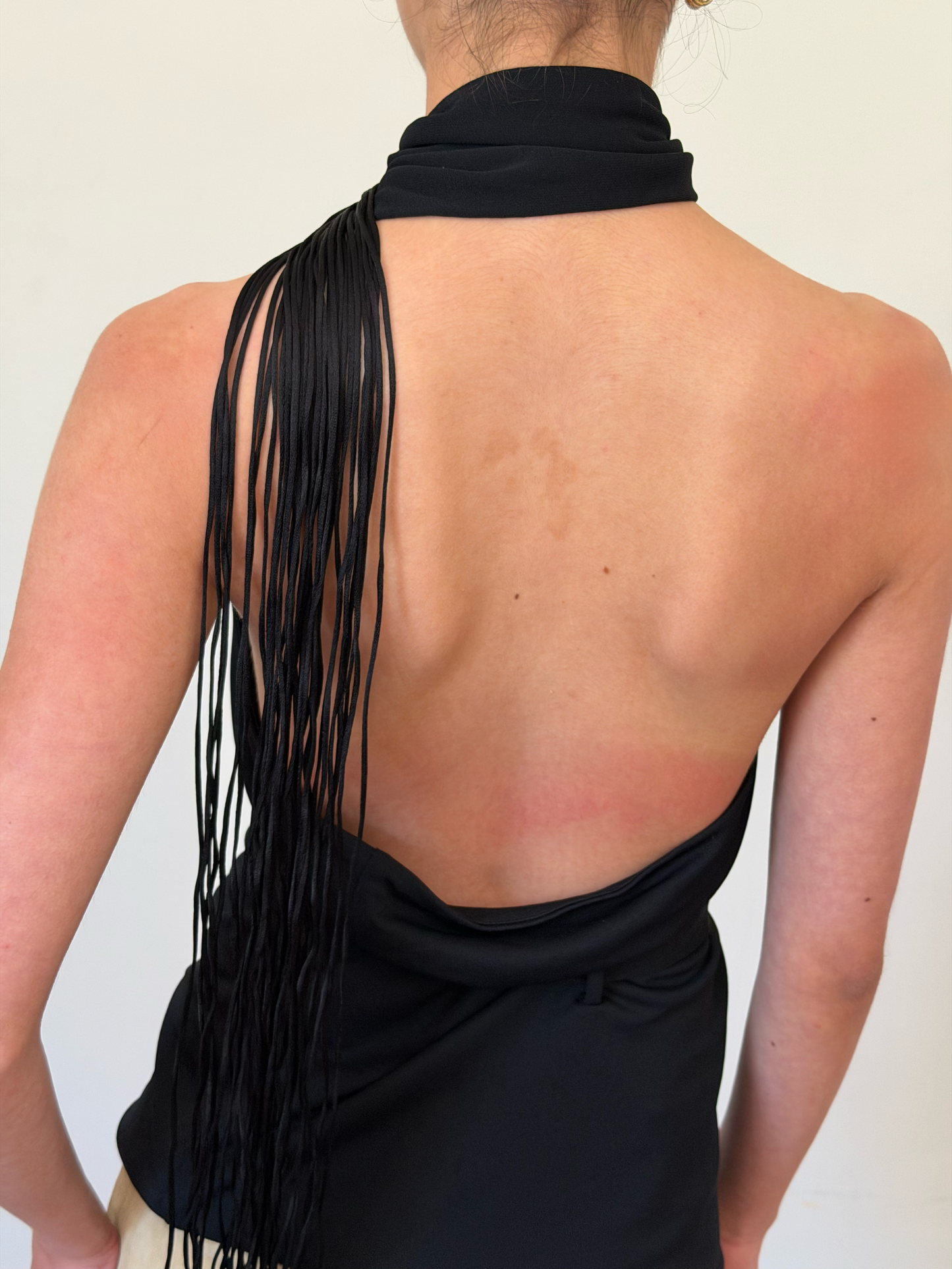 90s costume national asymmetric black top