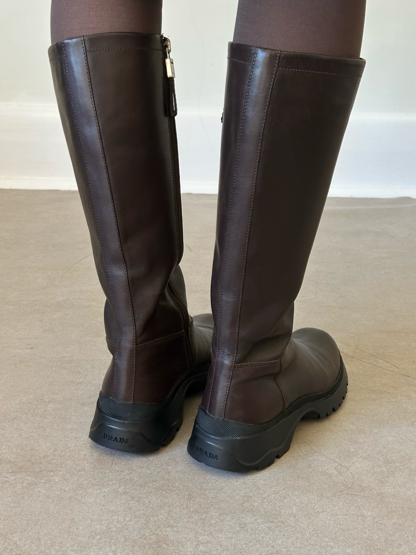 prada 2003 lug sole bella hadid boots
