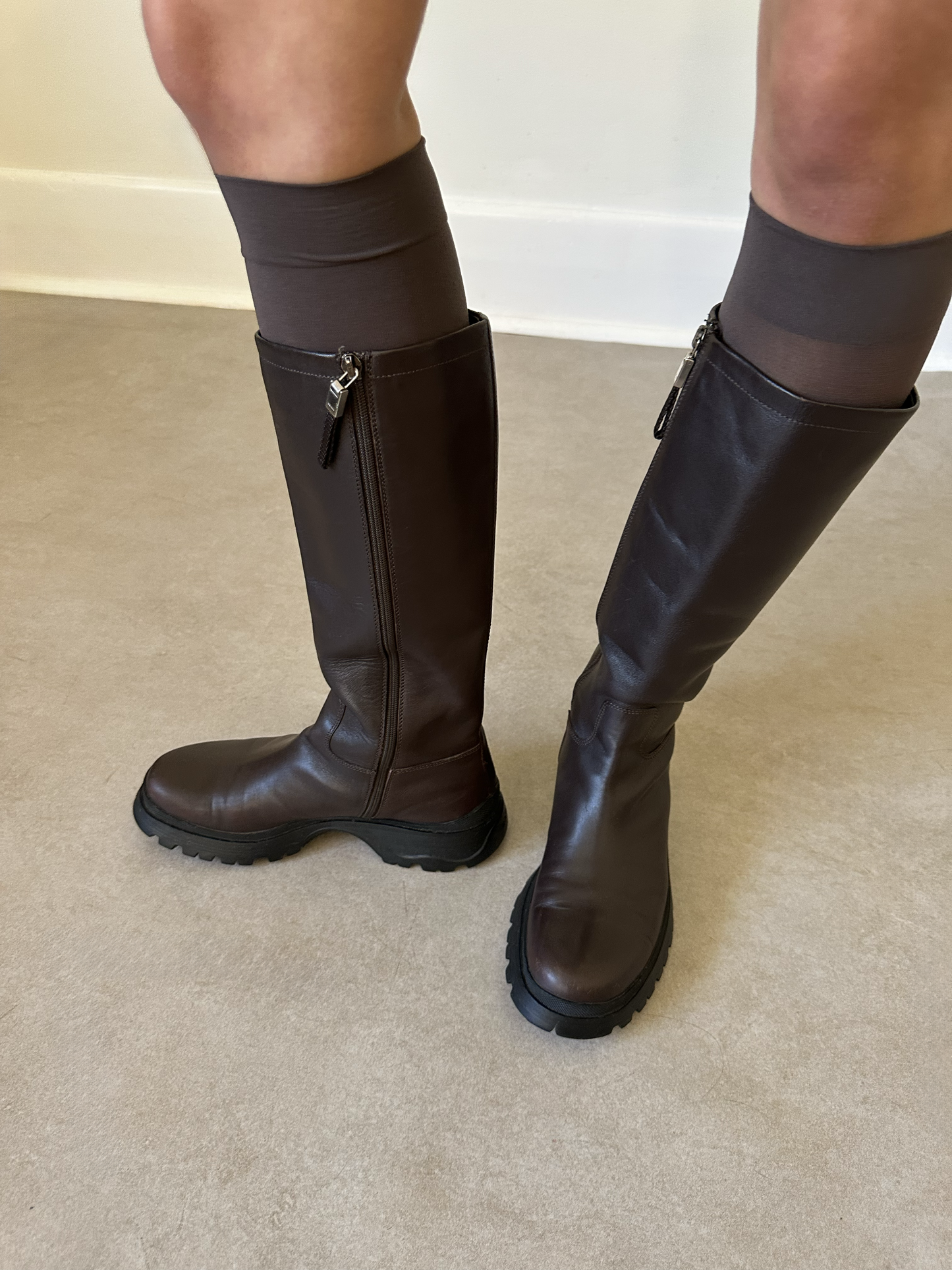 prada 2003 lug sole bella hadid boots