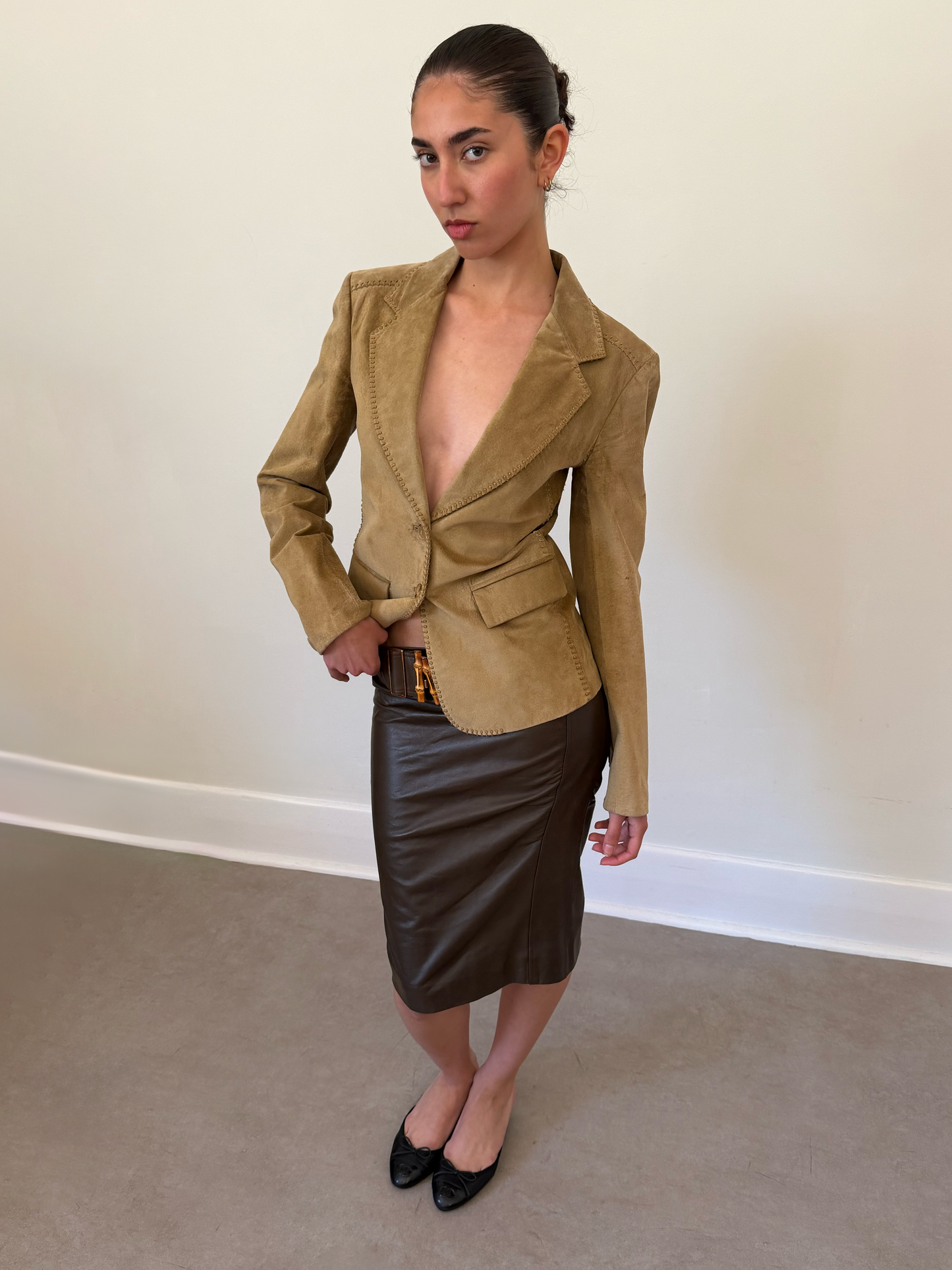 vintage ysl by tom ford suede blazer