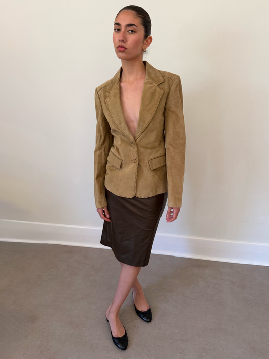 vintage ysl by tom ford suede blazer
