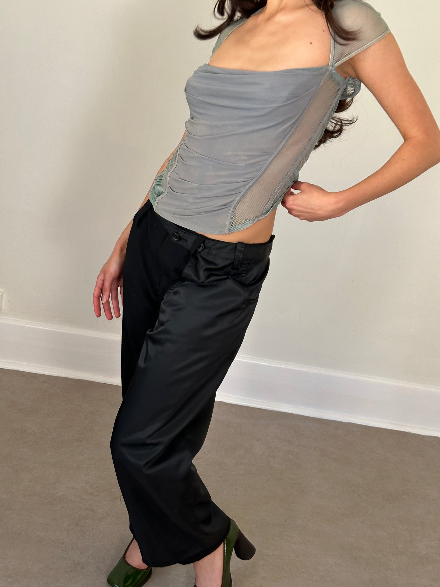 (rare) 90s donna karan ruched top