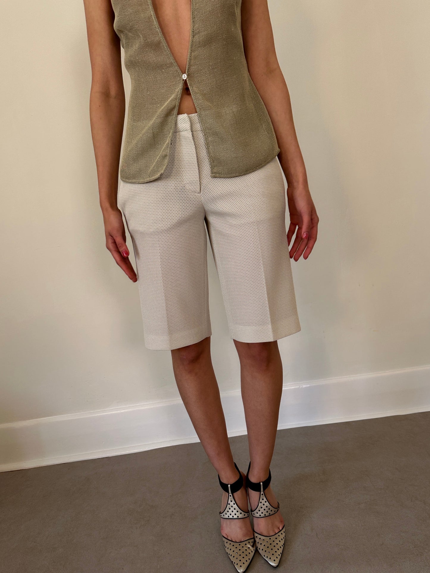 prada ss 1999 mesh capri pants