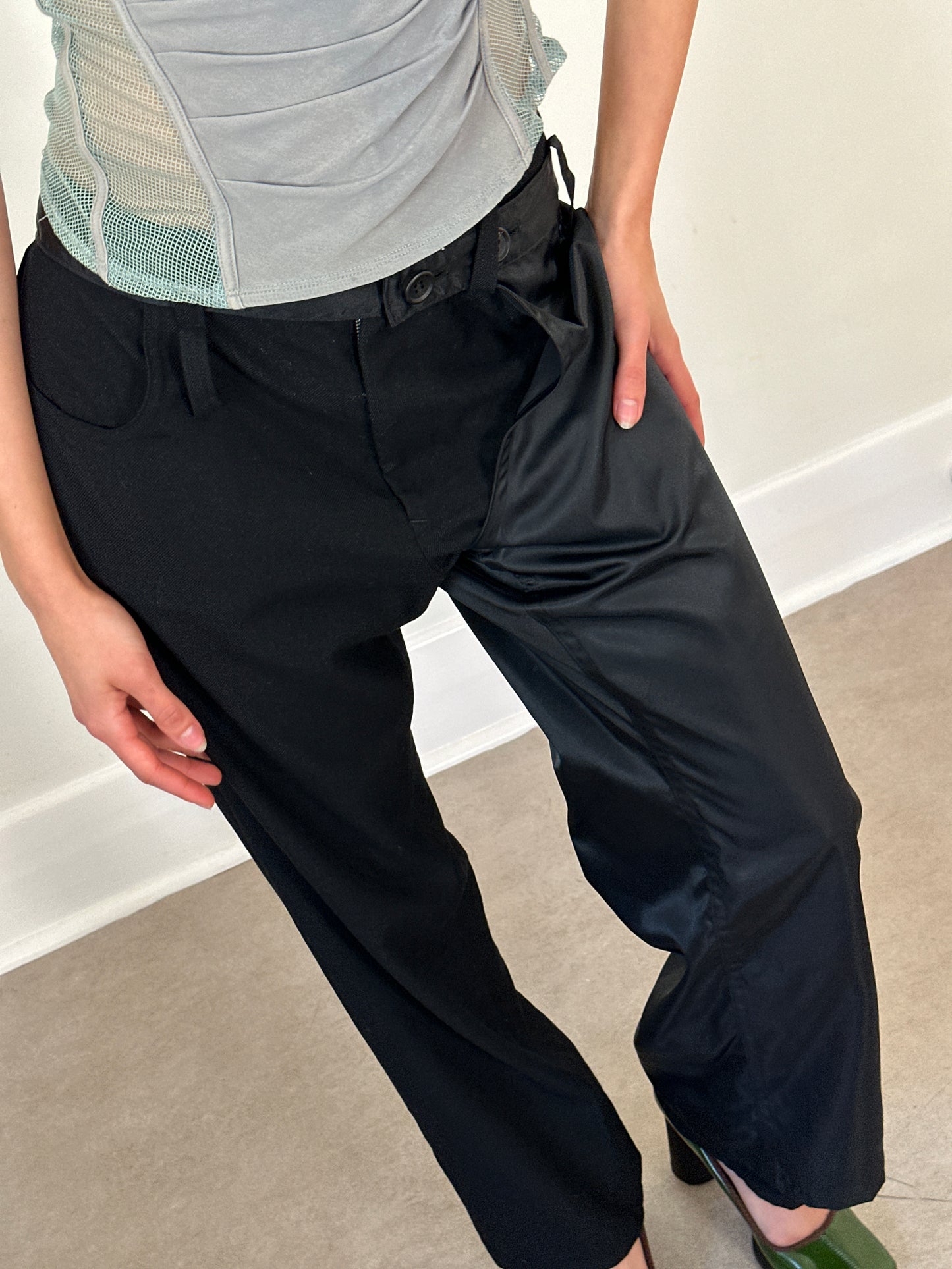 (rare) y’s yohji yamamoto asymmetric design trousers