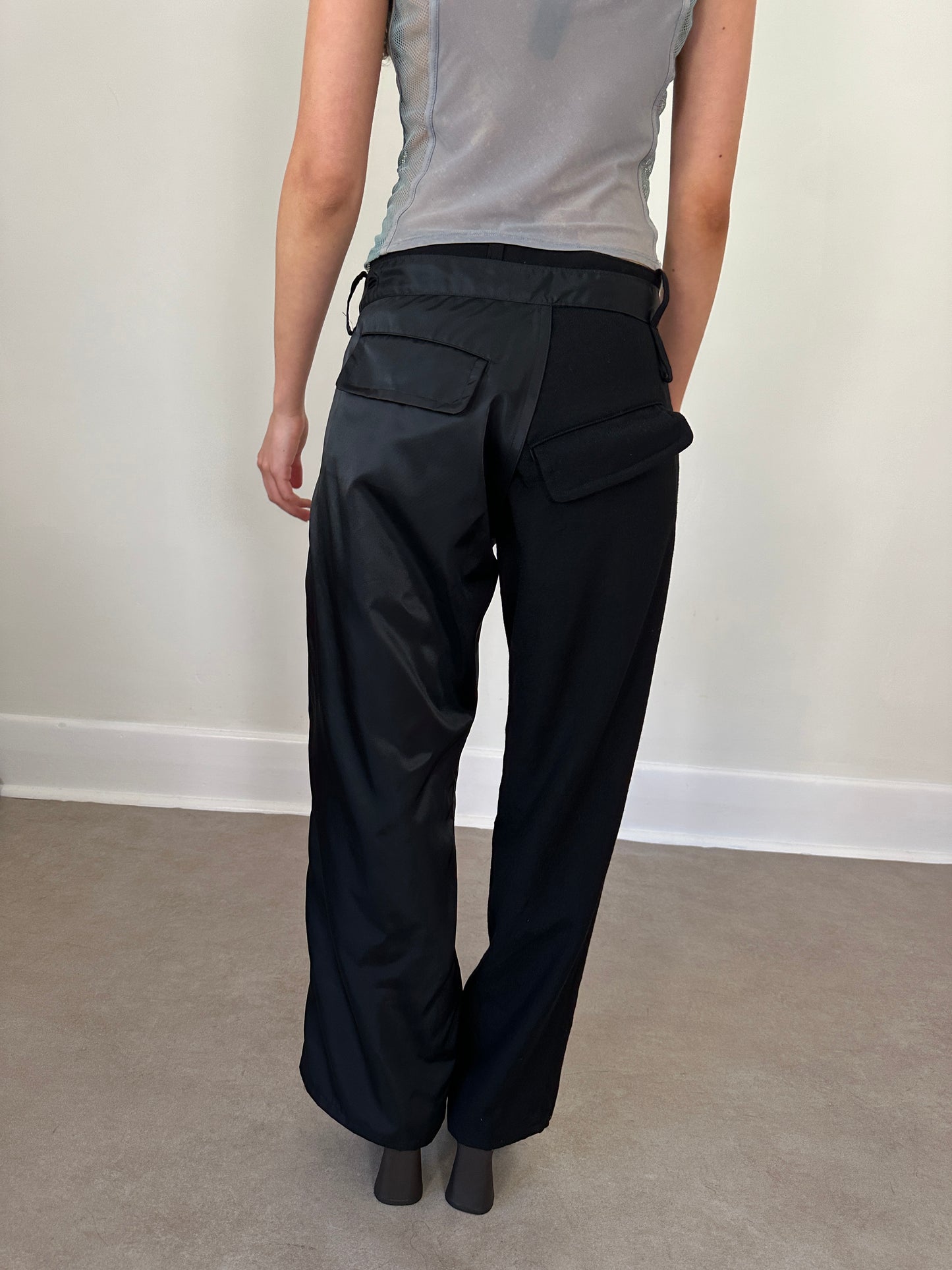 (rare) y’s yohji yamamoto asymmetric design trousers