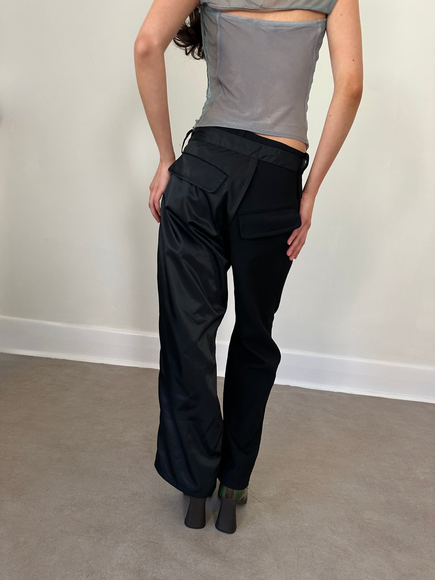 (rare) y’s yohji yamamoto asymmetric design trousers