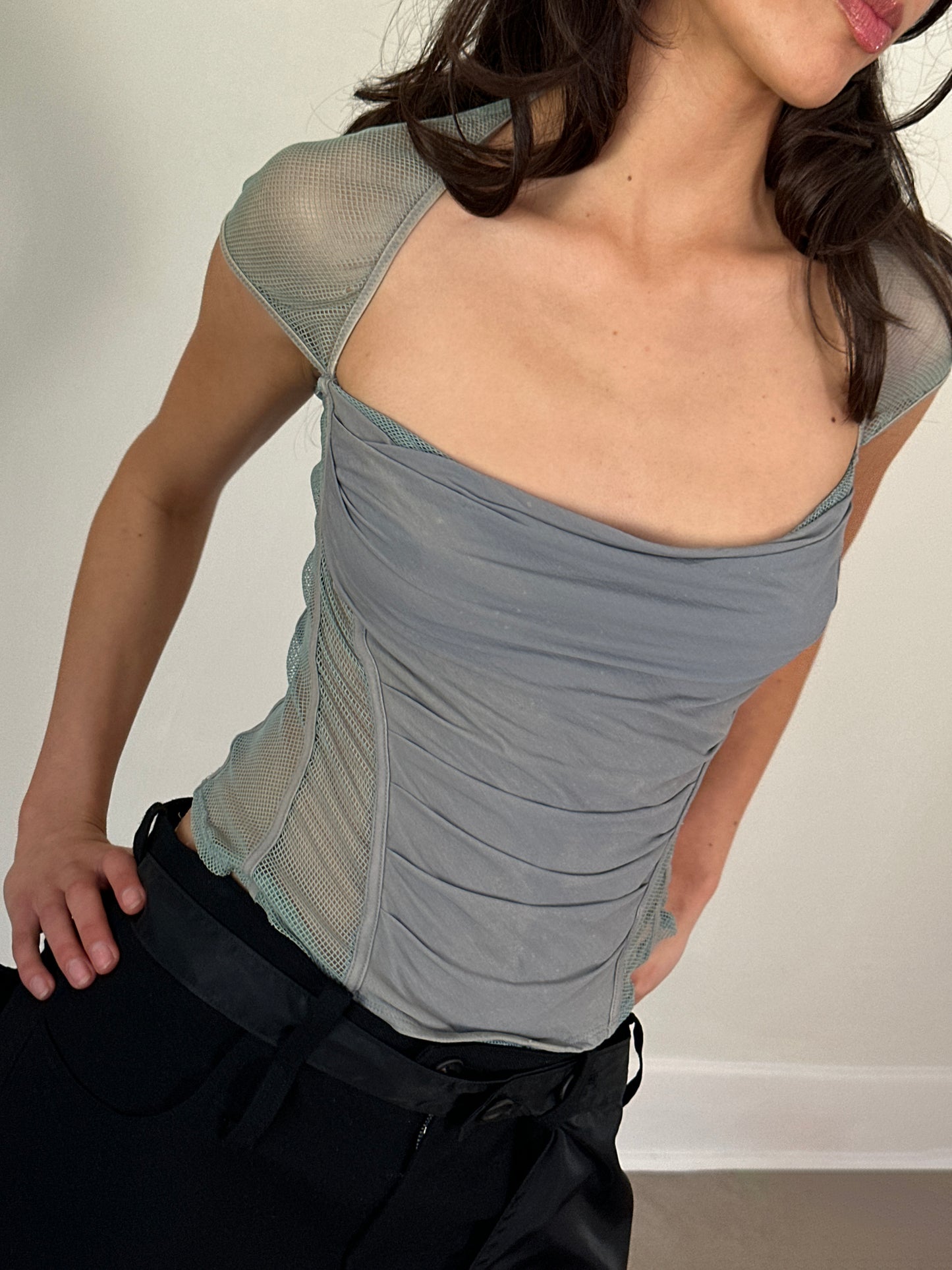 (rare) 90s donna karan ruched top