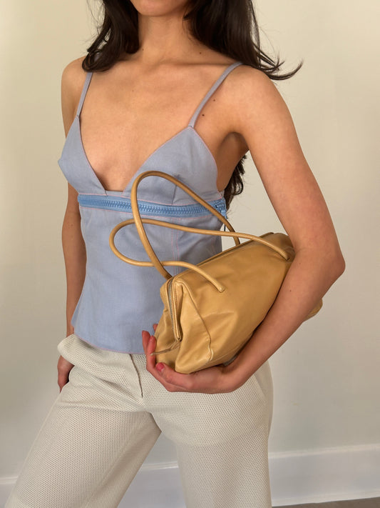 (rare) miu miu ss 2000 denim zip camisole