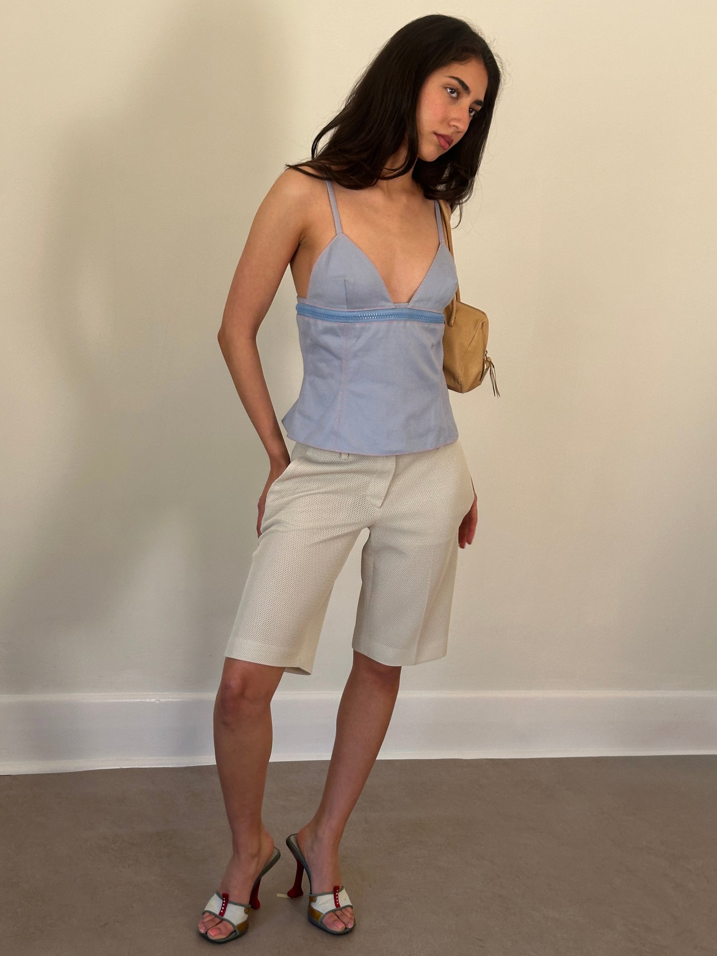 prada ss 1999 mesh capri pants