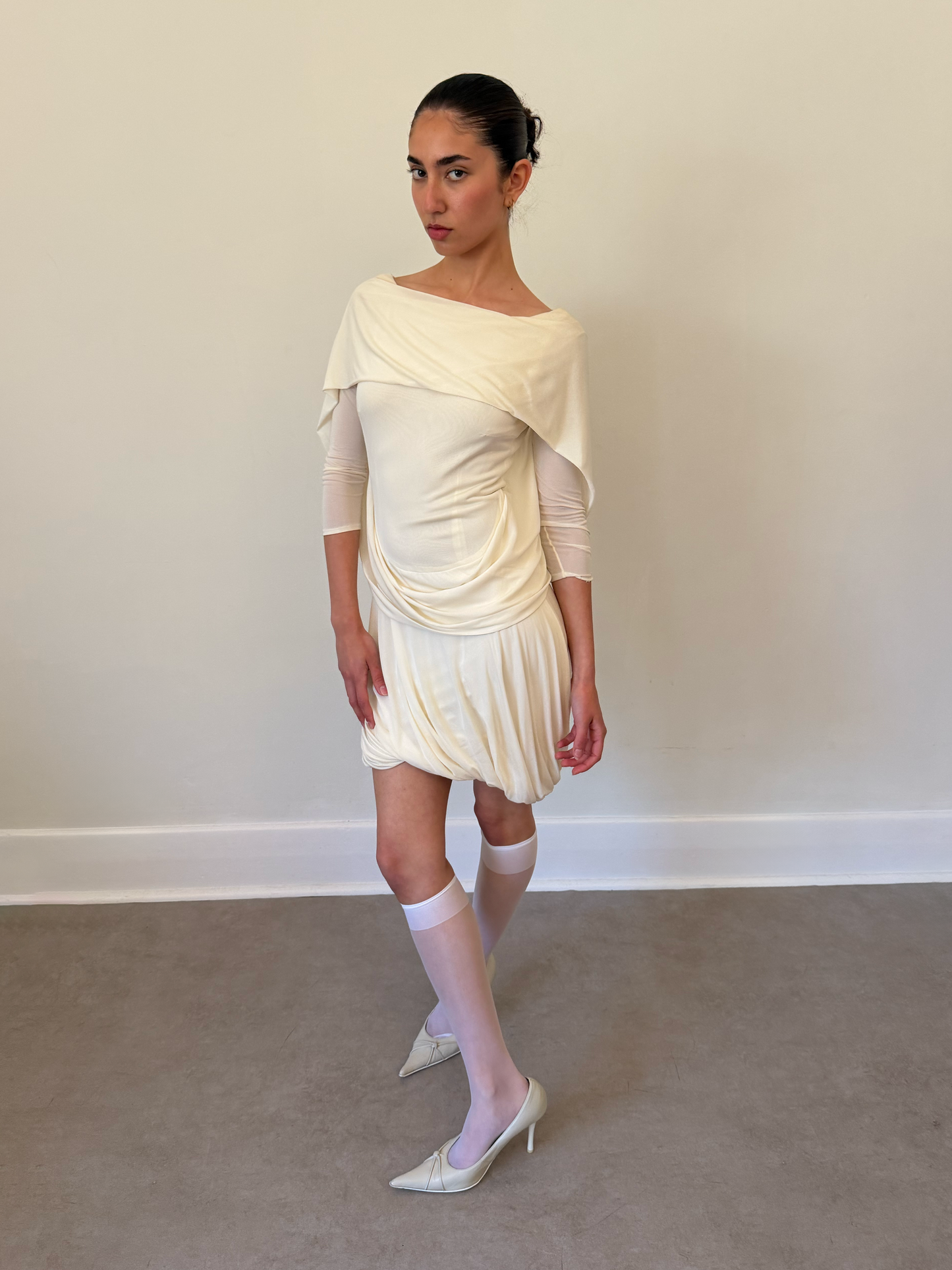 alexander mcqueen ss 2006 draped dress