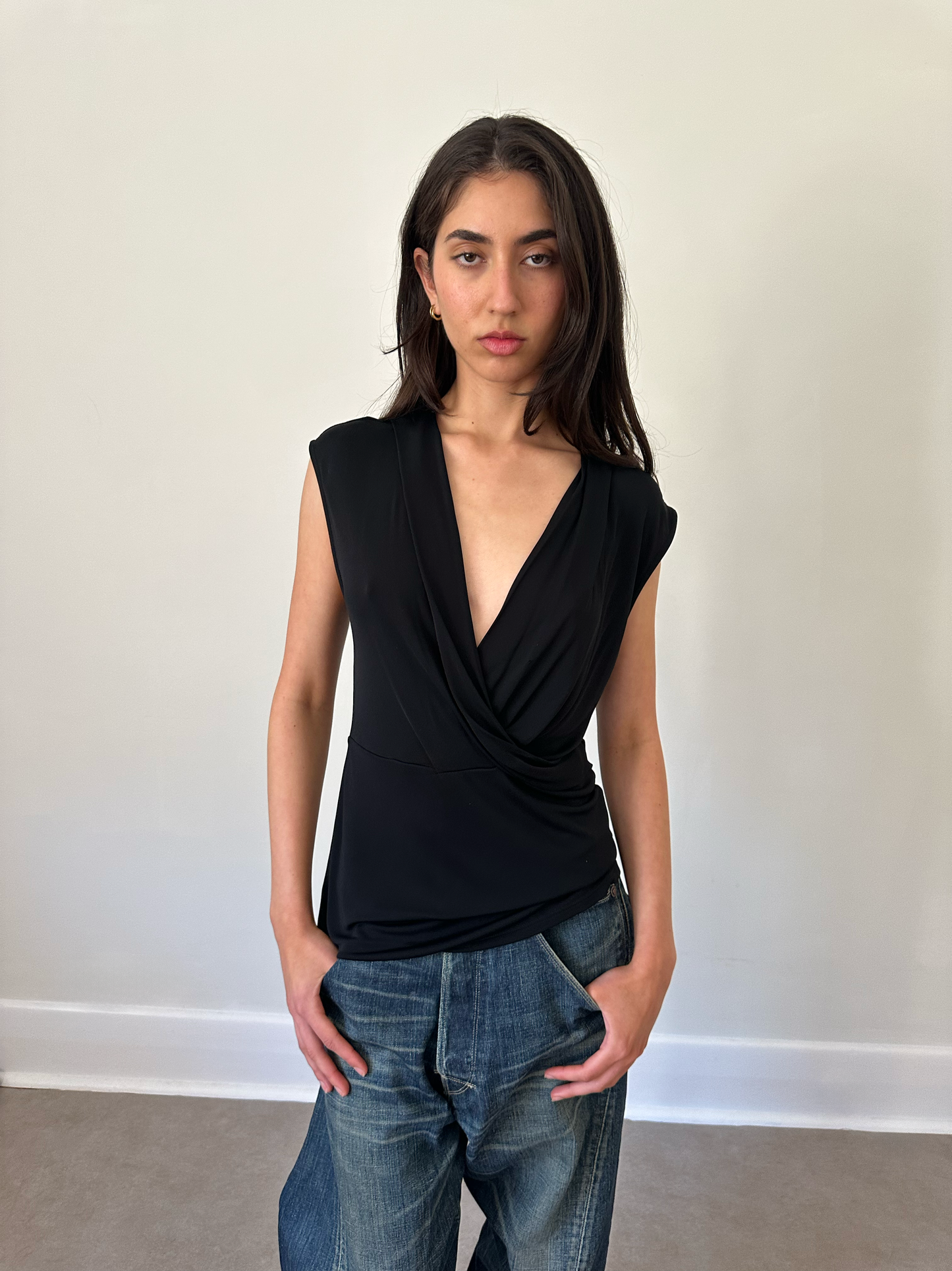 2000s draped top