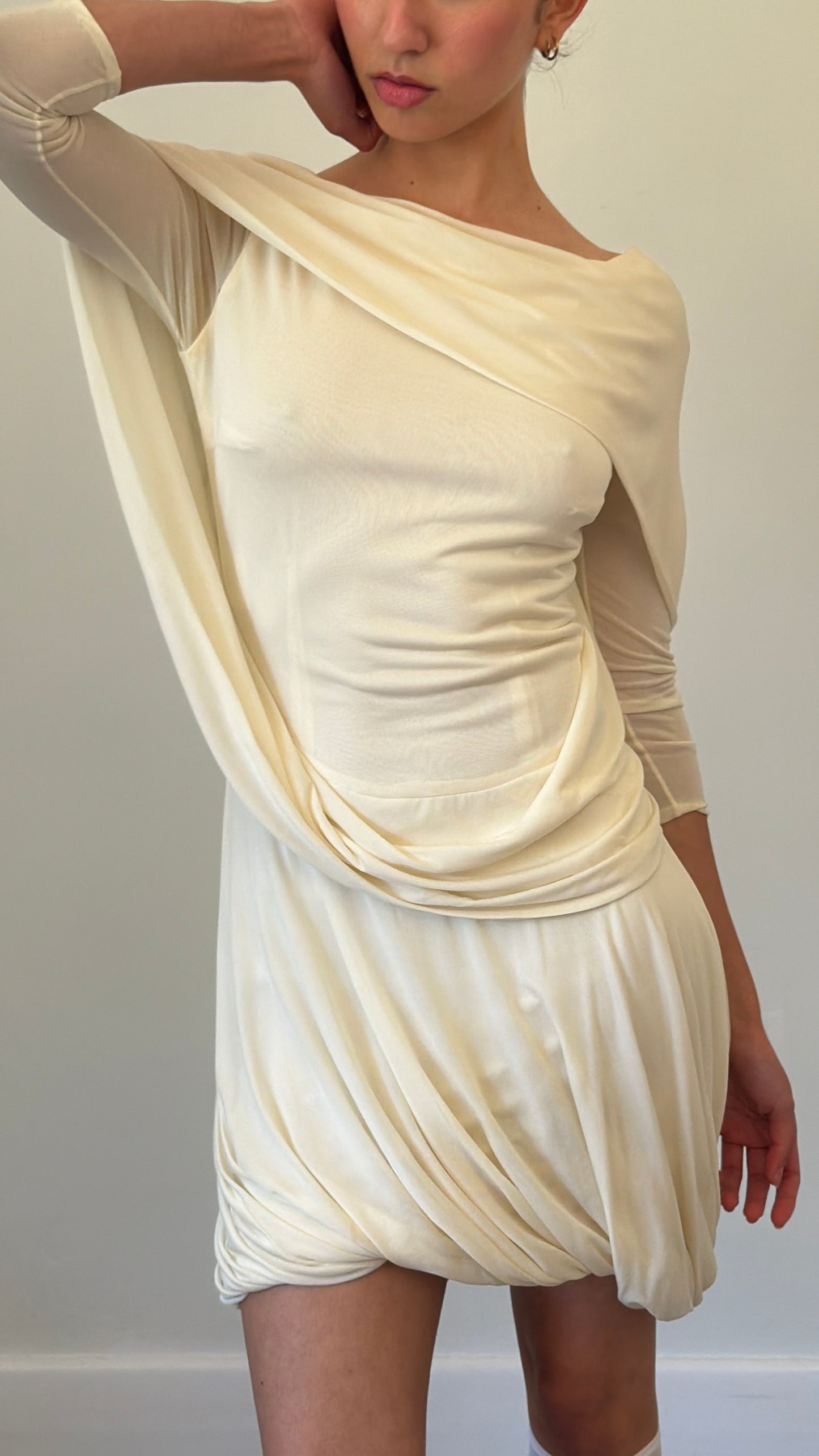 alexander mcqueen ss 2006 draped dress