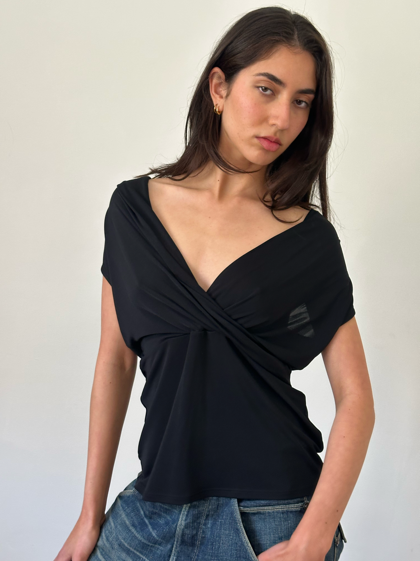 2000s draped top