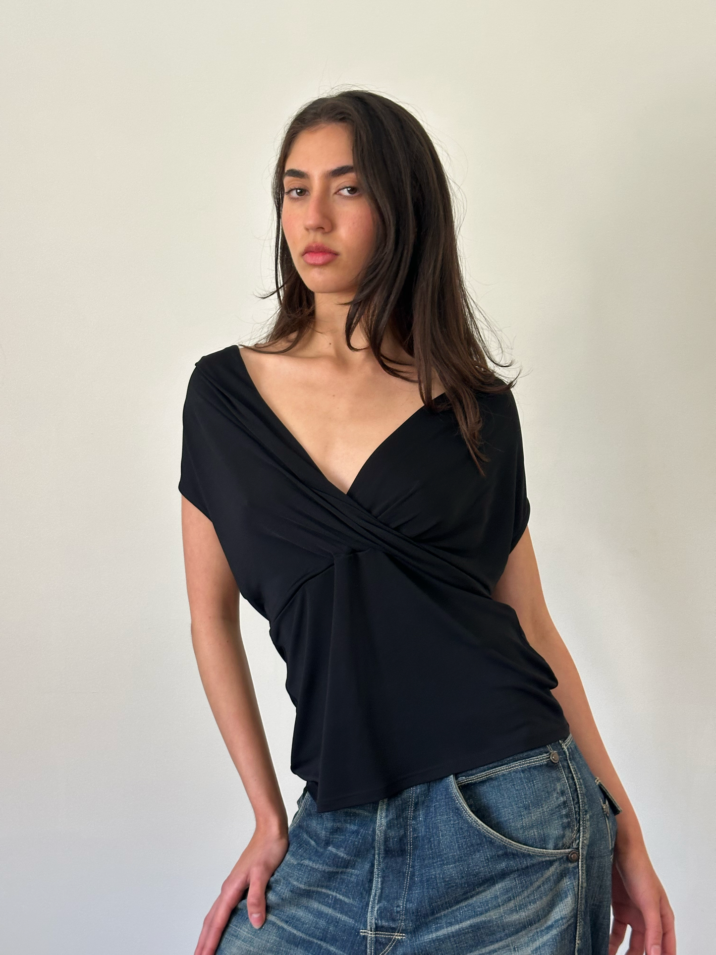 2000s draped top