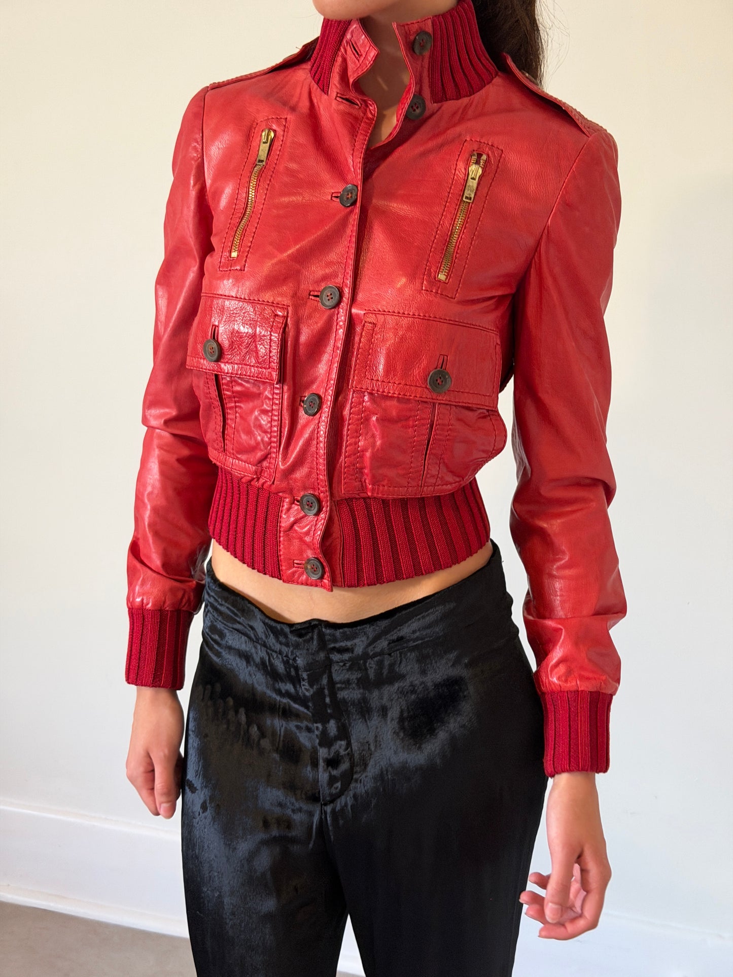 gucci cruise 2006 madonna leather cargo jacket