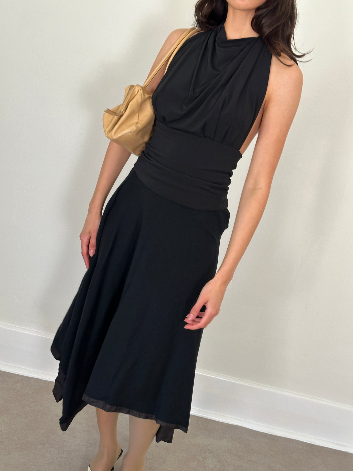 early 2000s italian reversible wool and silk skirt