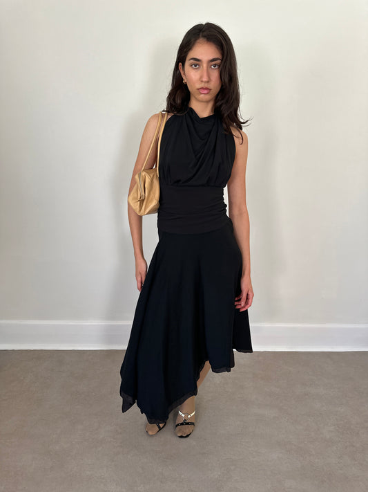 early 2000s italian reversible wool and silk skirt