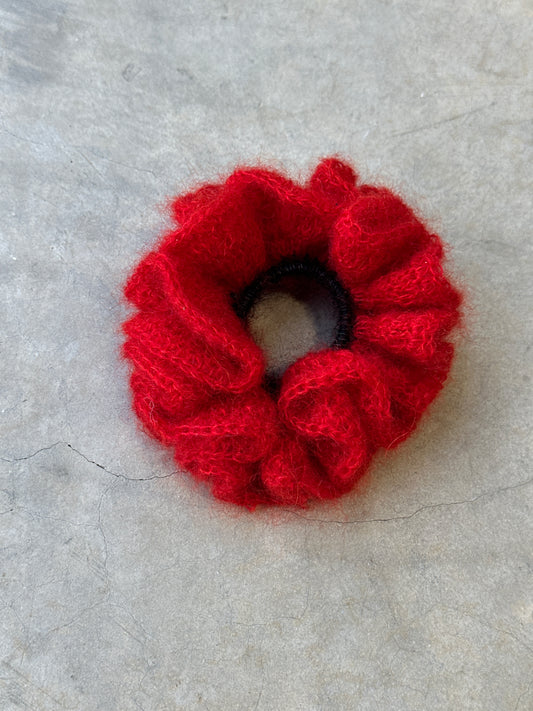 eina scrunchie in ruby red