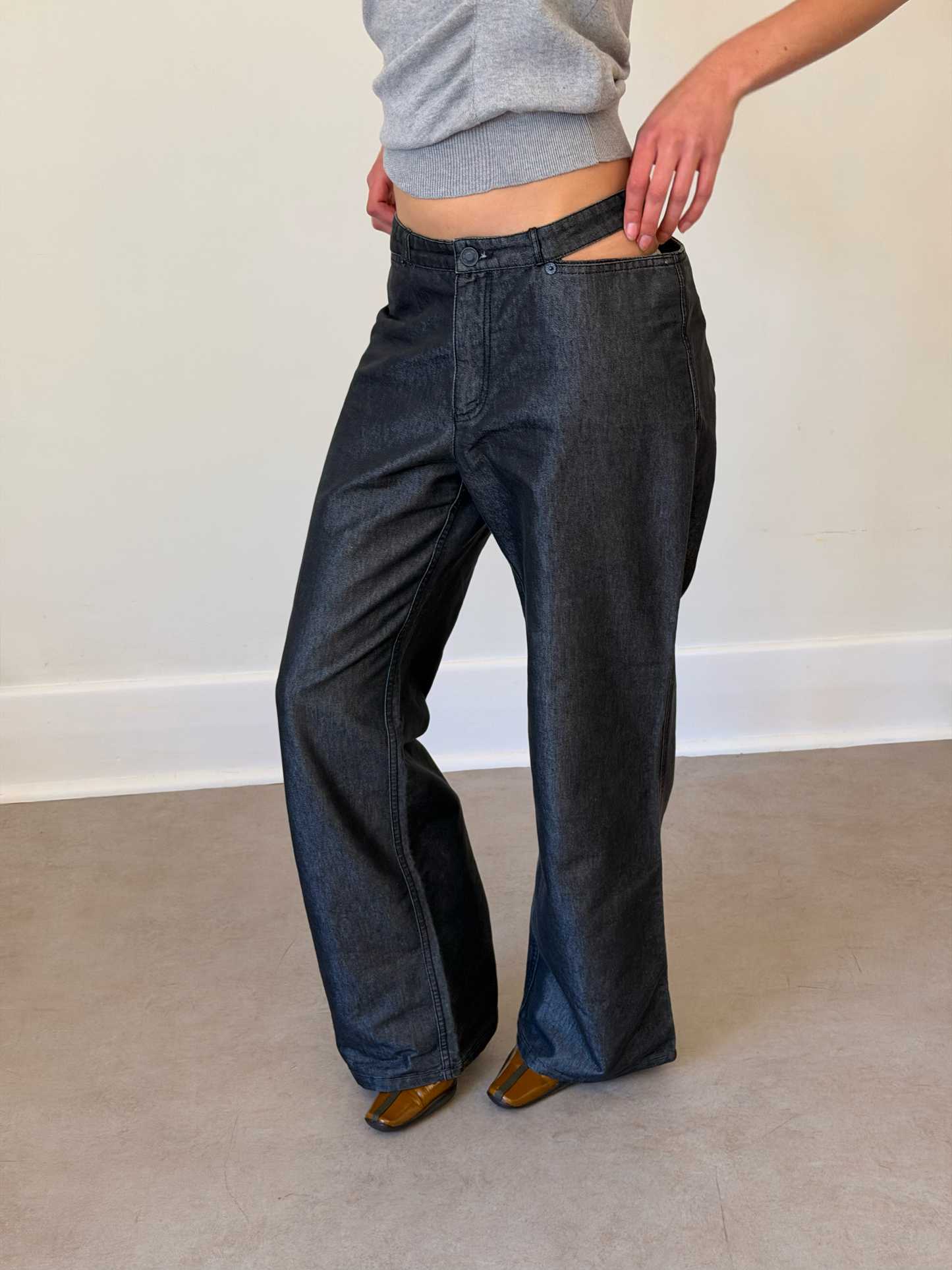 90s gucci by tom ford cut out trousers