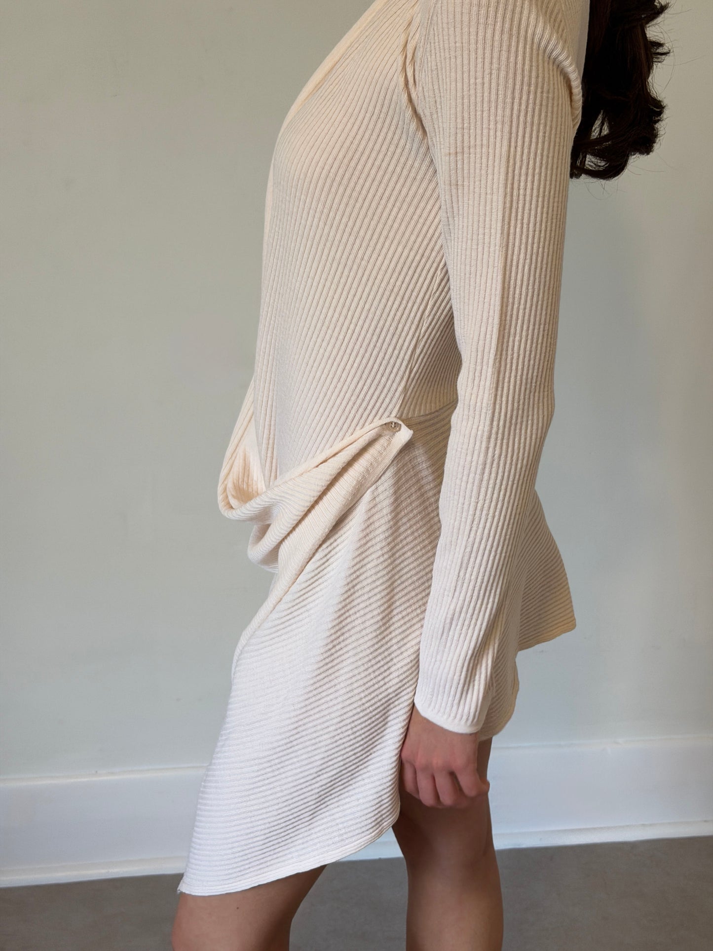 2000s italian draped dress