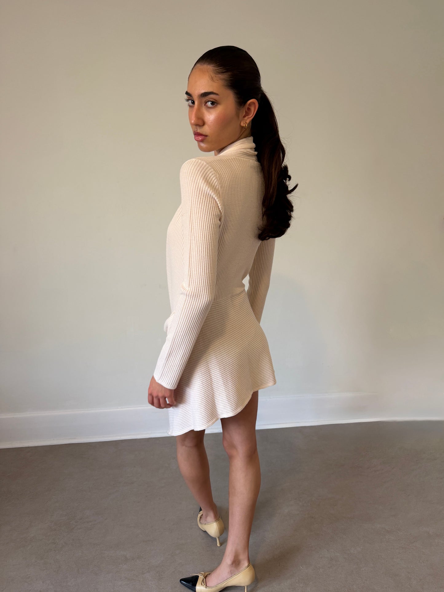 2000s italian draped dress