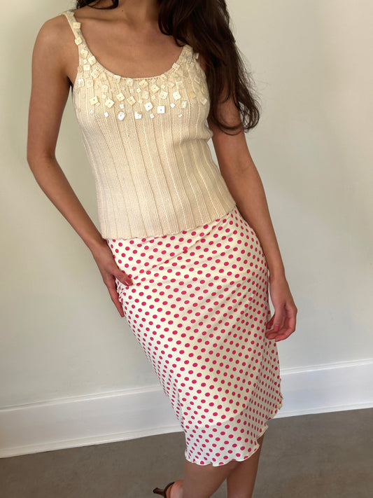 (rare) 90s gianni versace pearl top