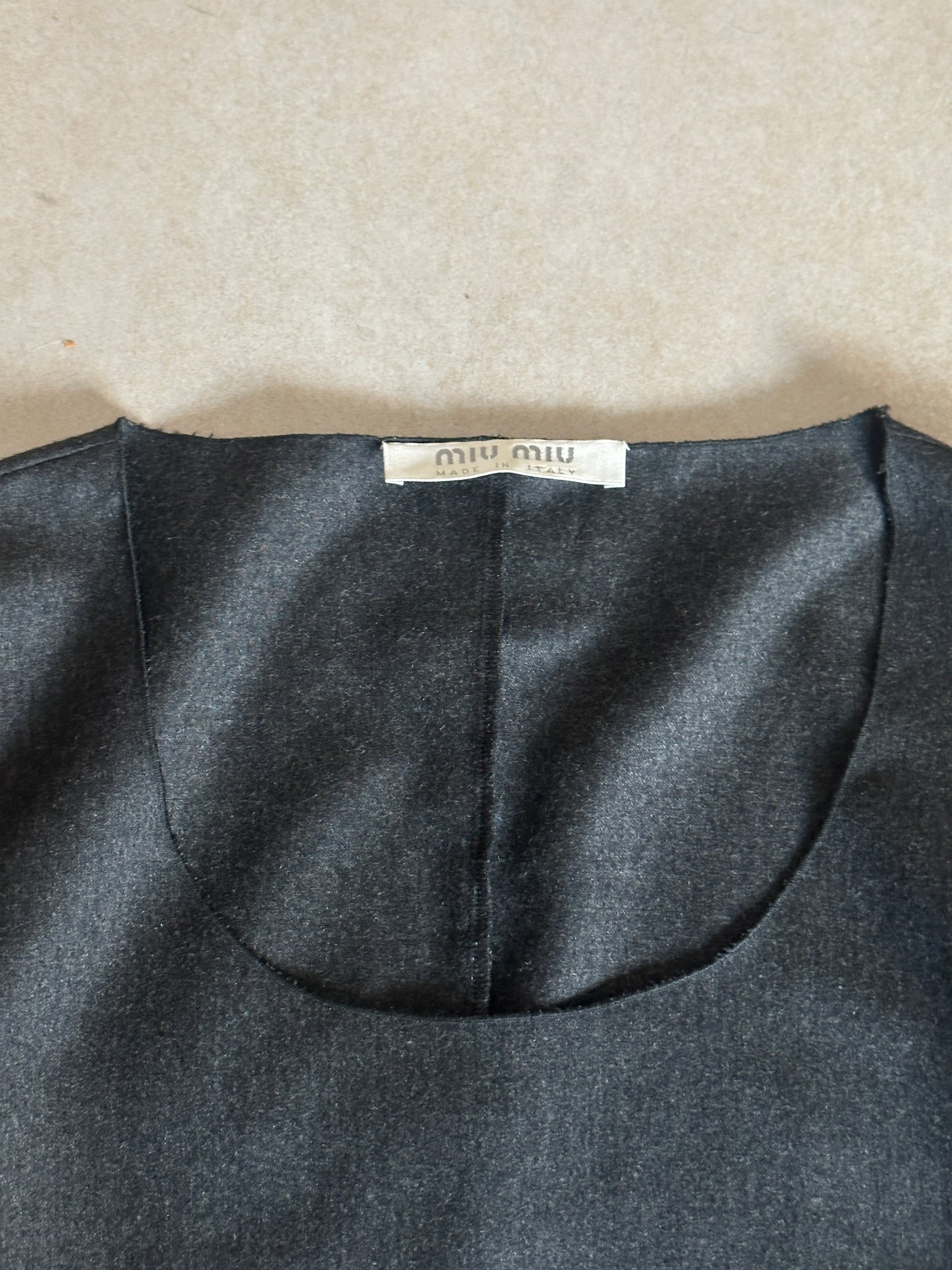 miu miu fw 1999 grey two-piece set