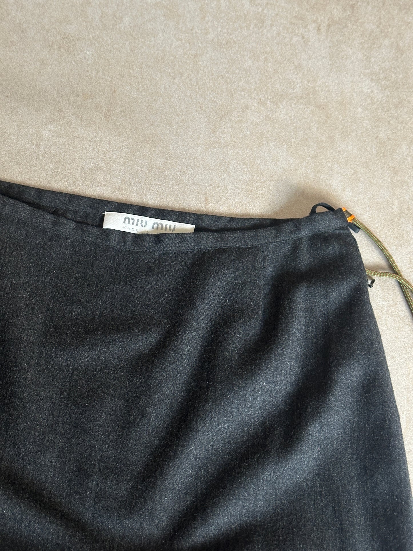 miu miu fw 1999 grey two-piece set