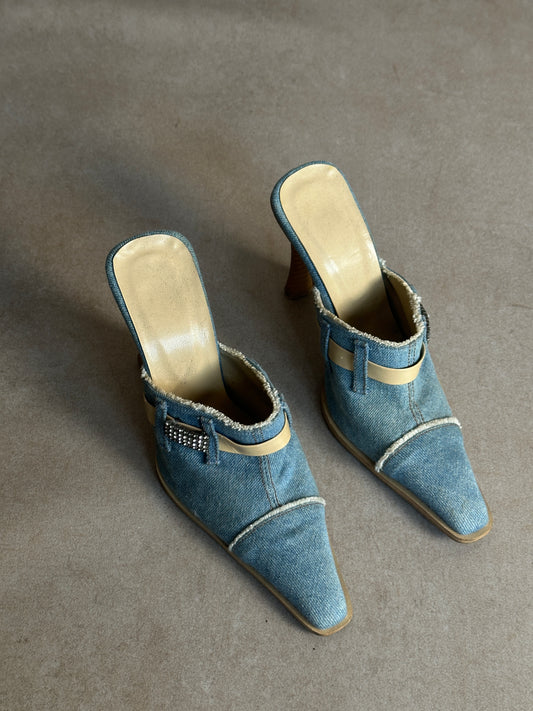 2000s denim heels