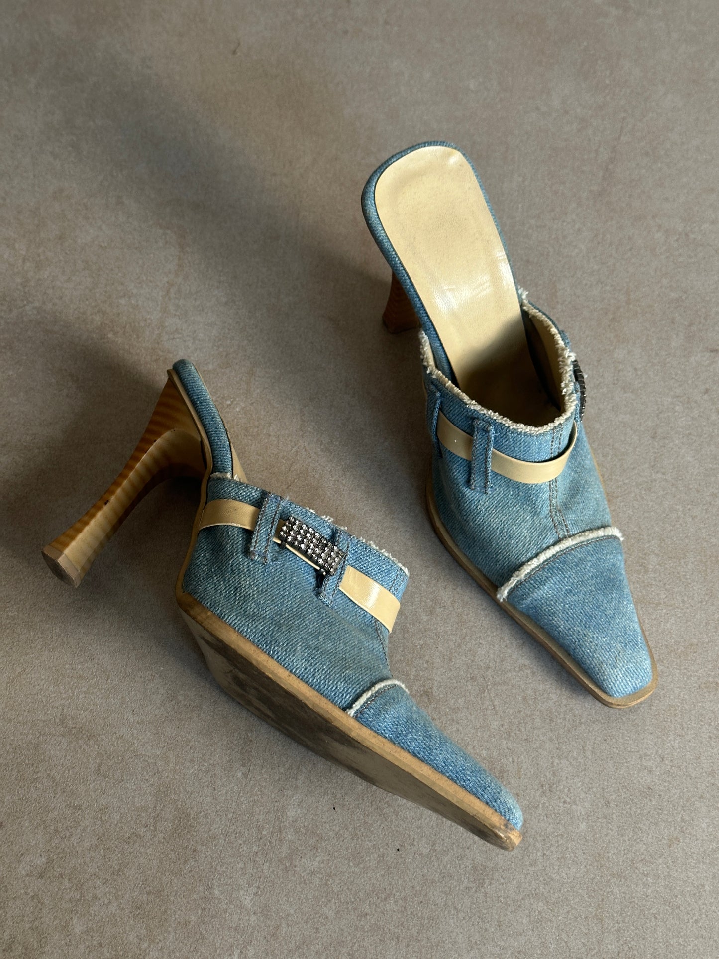 2000s denim heels