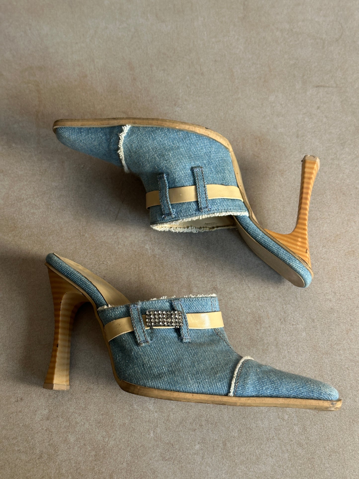 2000s denim heels