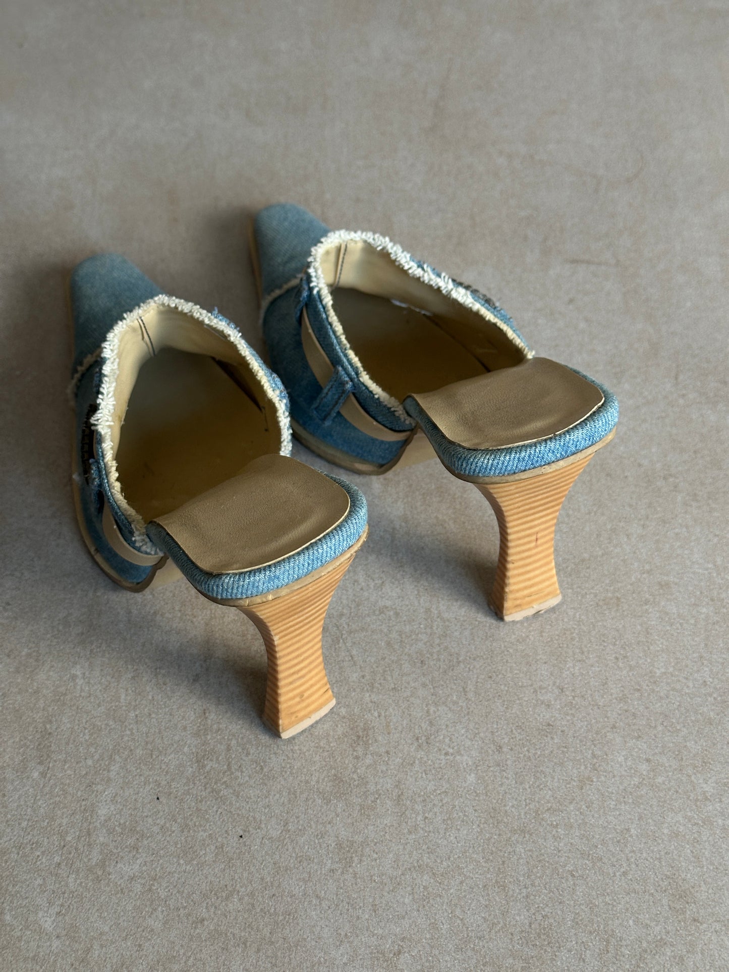 2000s denim heels