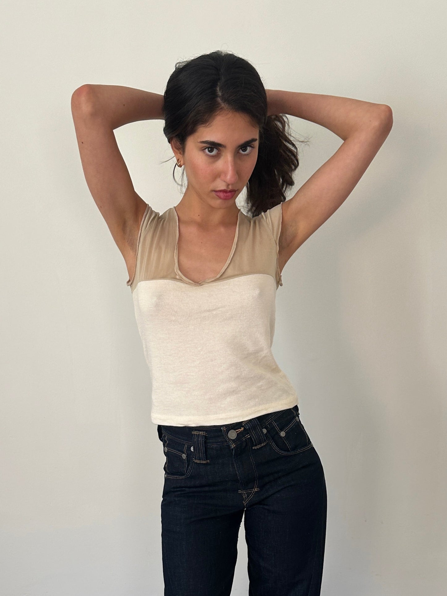 90s giorgio armani collezioni sheer top
