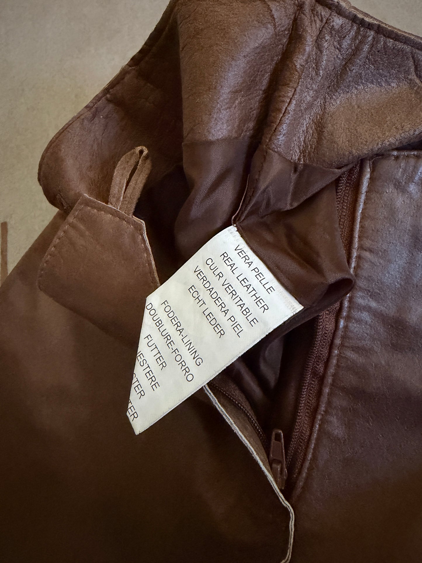 vintage brown leather pants