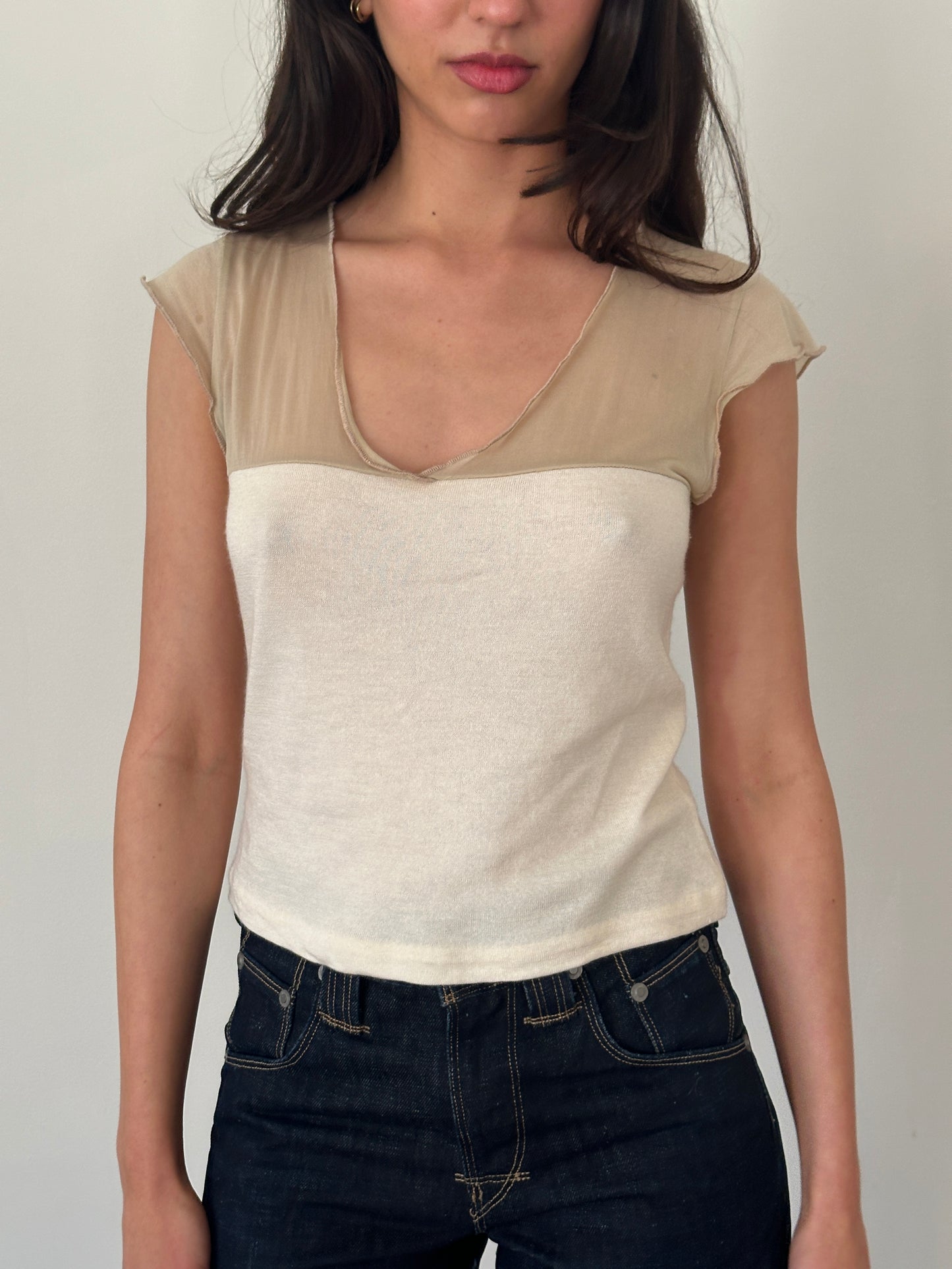 90s giorgio armani collezioni sheer top